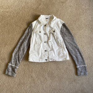 Free People White Denim Jacket